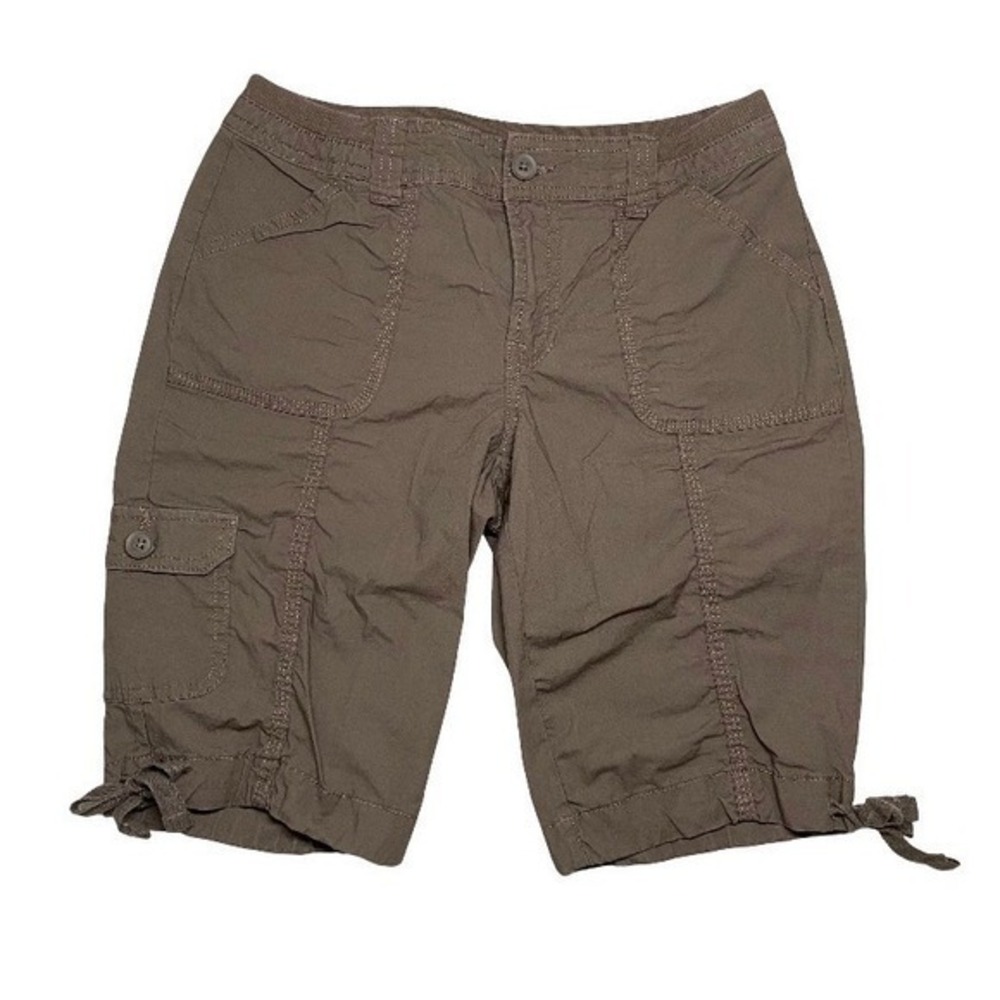 Y2K Brown St. John's Bay cotton cargo shorts size 2
